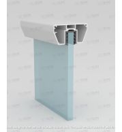 Handrail HR-12 Aluminum Glass Railing Handrail Profile for Balcony and Staircase, Premium Wide Design, Durable Finish, Easy Installation for Indoor and Outdoor Projects 